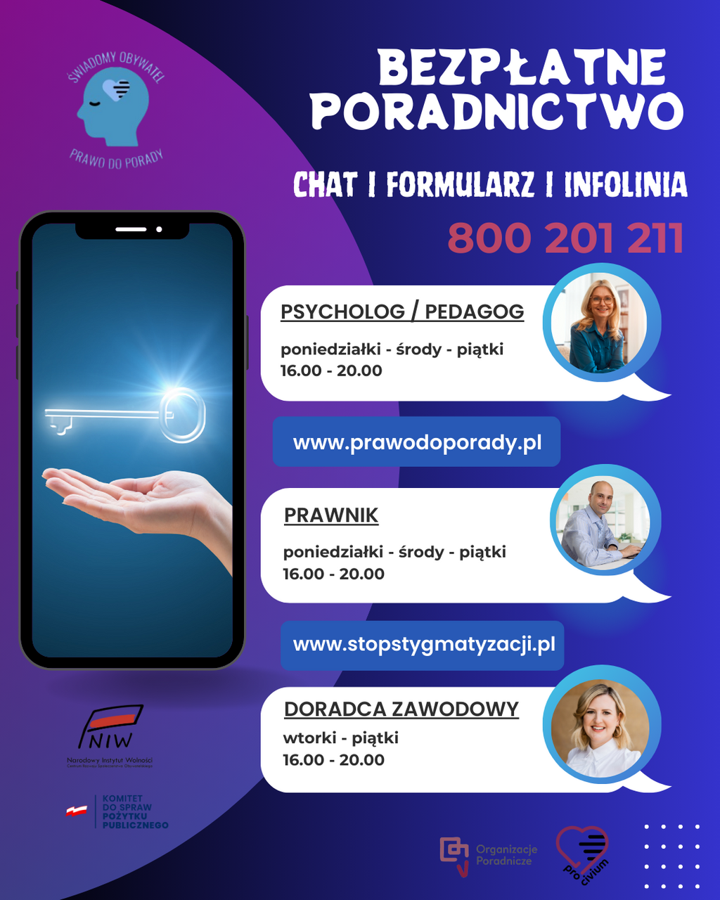 Zdjęcie artykułu Bezpłatna pomoc prawna, psychologiczna oraz doradczo-zawodowa