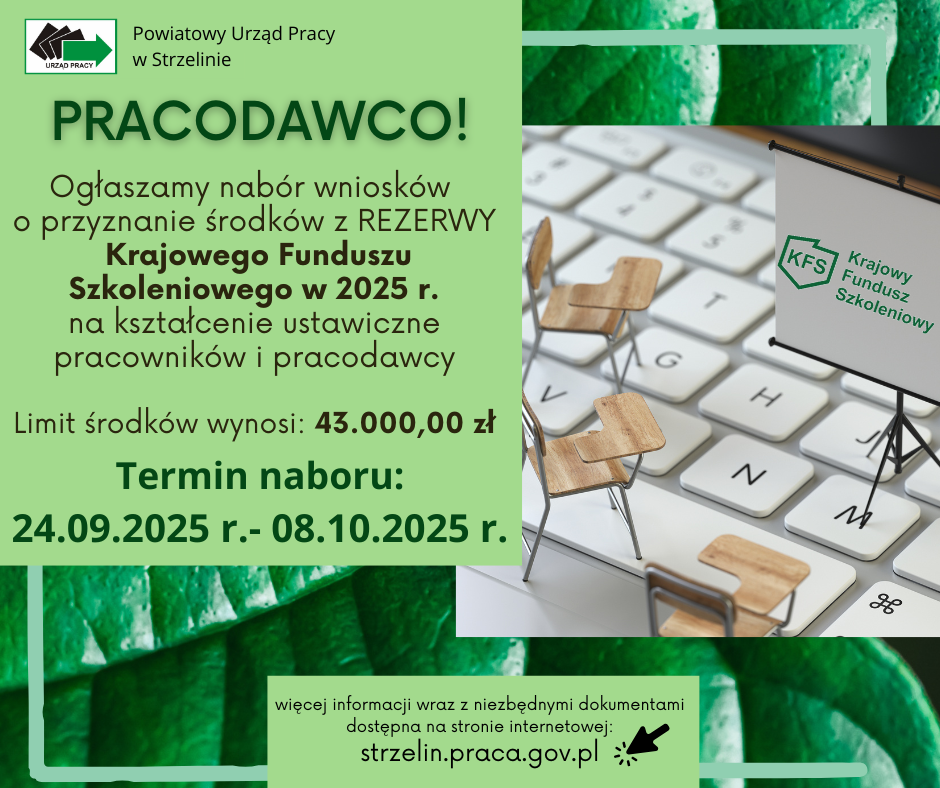 Zdjęcie artykułu Nabór wniosków o przyznanie środków z REZERWY KFS 2025 r.